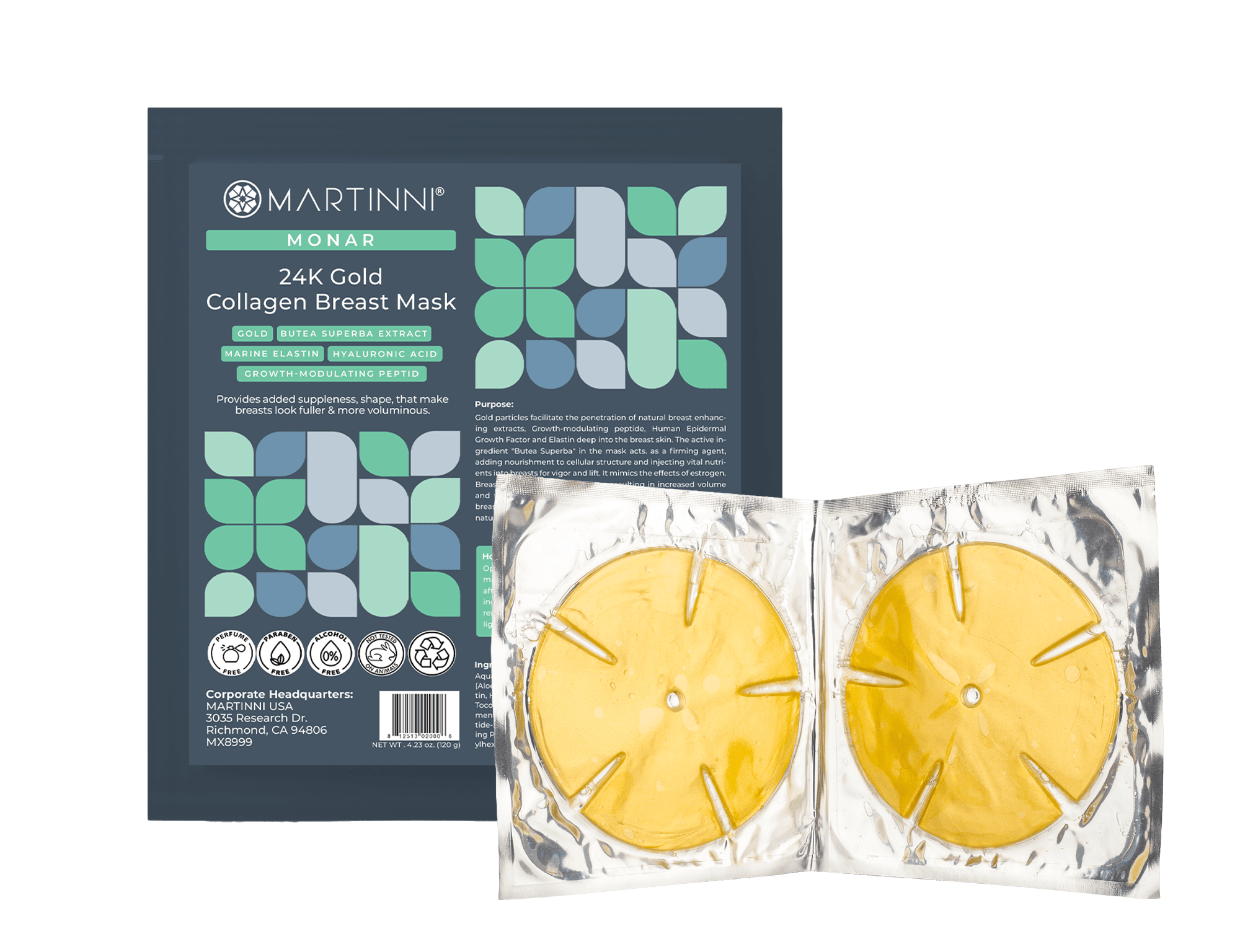 24K Gold Collagen Breast Mask