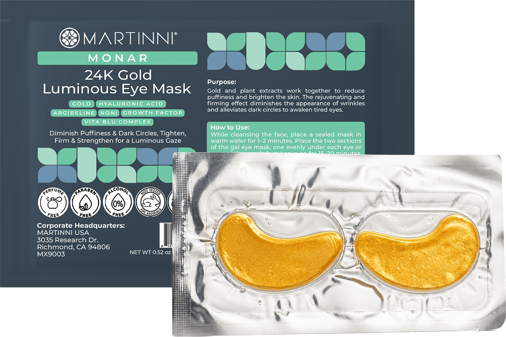 Hydralux Gold Eye Mask 24K Gold + EGF 